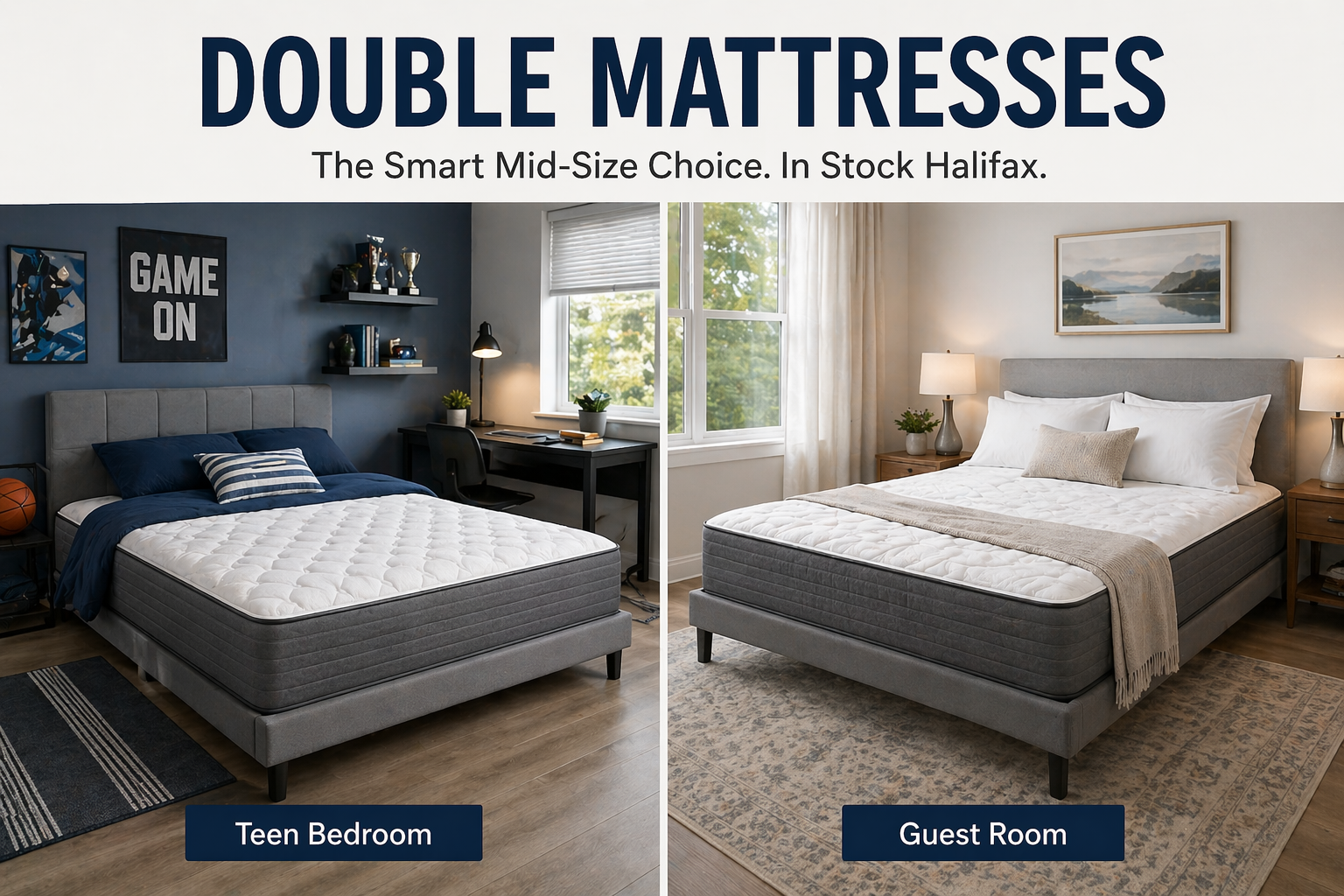 Double and full size mattresses in Halifax at Furniture Spot - Canadian made, in stock for same day pickup and delivery across HRM