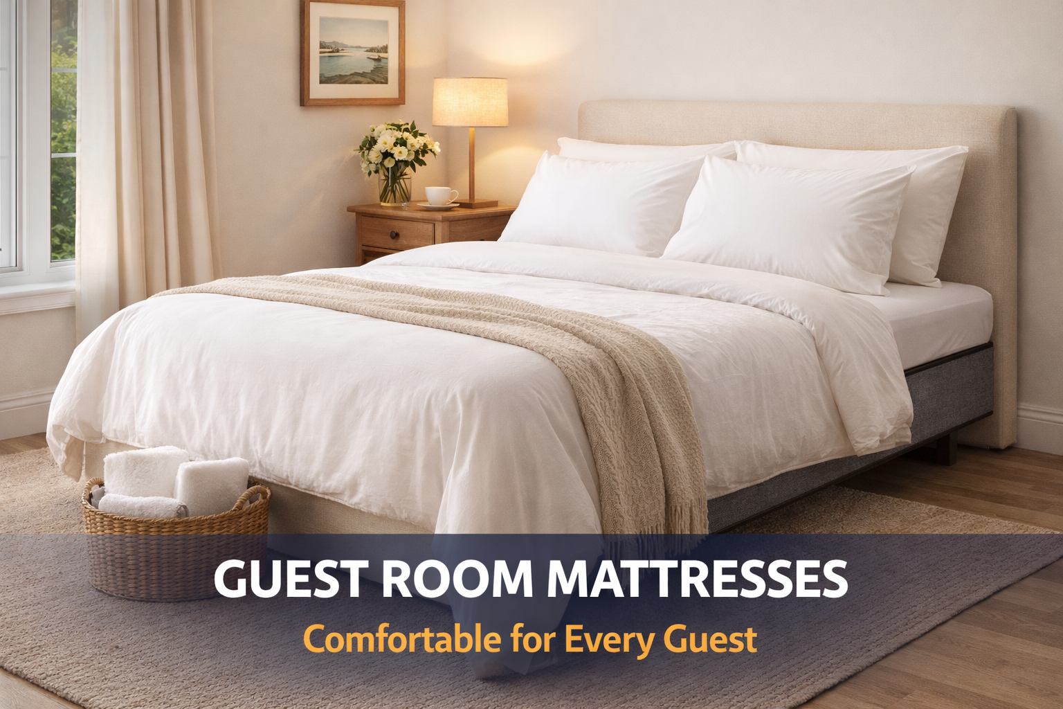 Welcoming guest bedroom with a comfortable mattress in twin, double and queen sizes - Furniture Spot Halifax