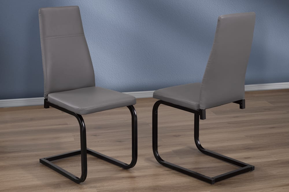 T210 - Two Dining Chairs, Black or Grey or White