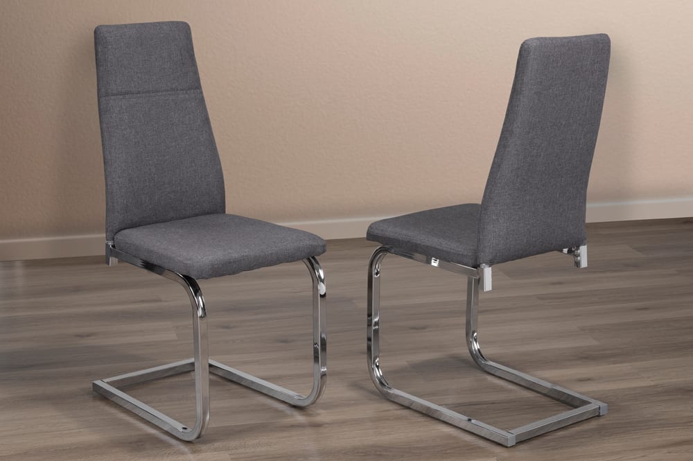 T210 - Two Dining Chairs, Black or Grey or White