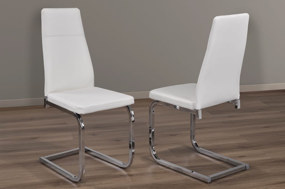 T210 - Two Dining Chairs, Black or Grey or White