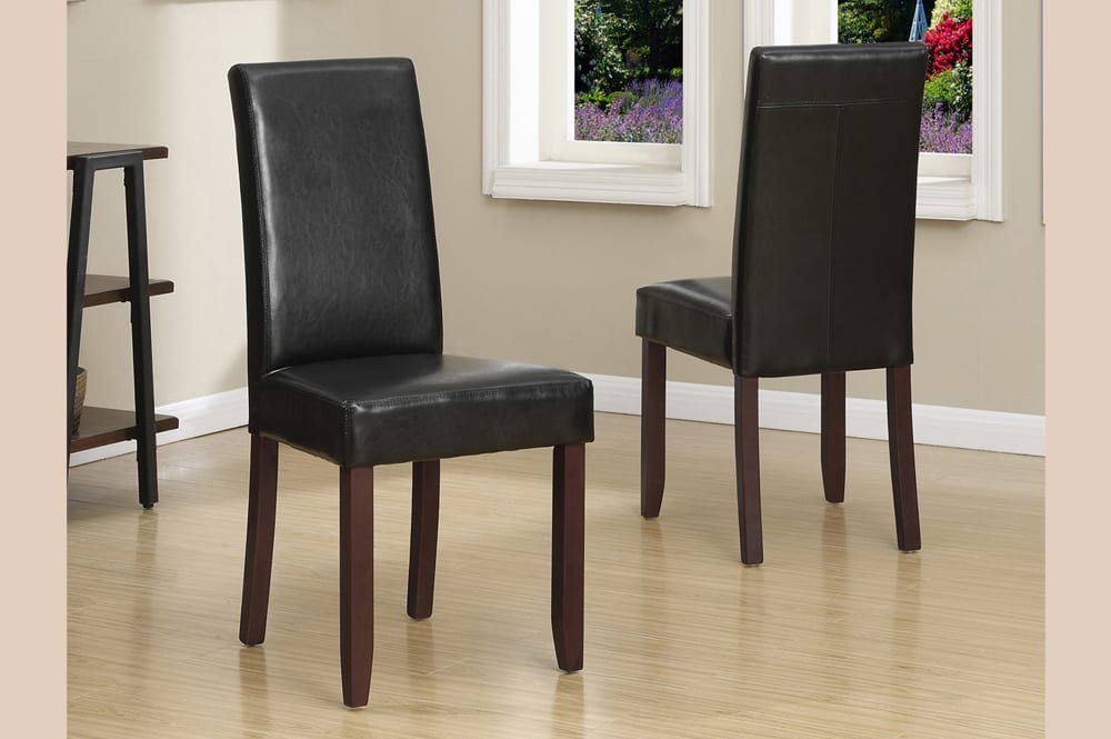 T248 - Two Dining Chairs, Grey or Espresso Bonded Leather