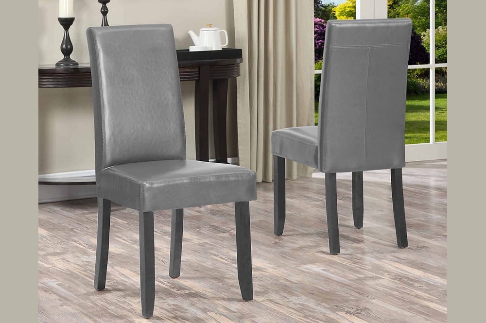 T248 - Two Dining Chairs, Grey or Espresso Bonded Leather