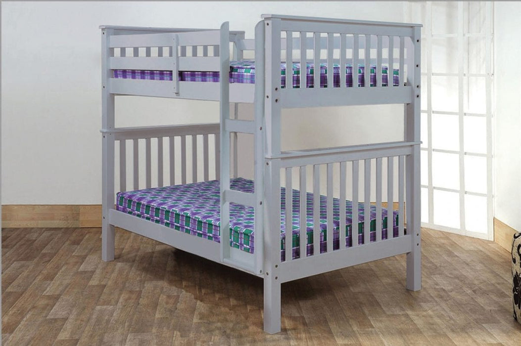T2502 - Bunk Bed with Ladder & Guard Rail for Kids, Double/Double