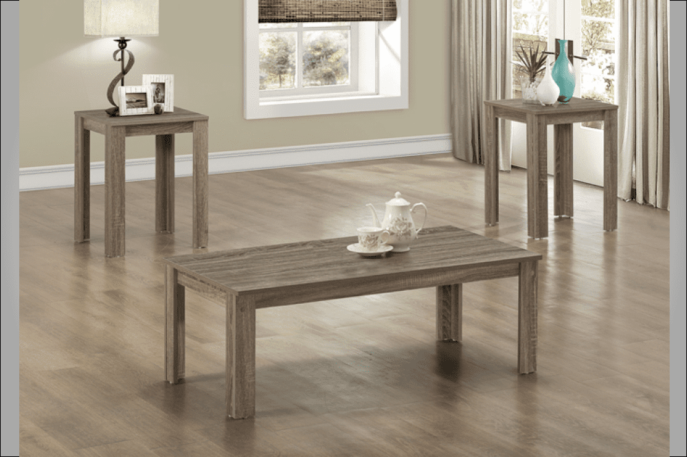 T5022 - 3-Piece Coffee Table Set, Driftwood Finish, 44"W