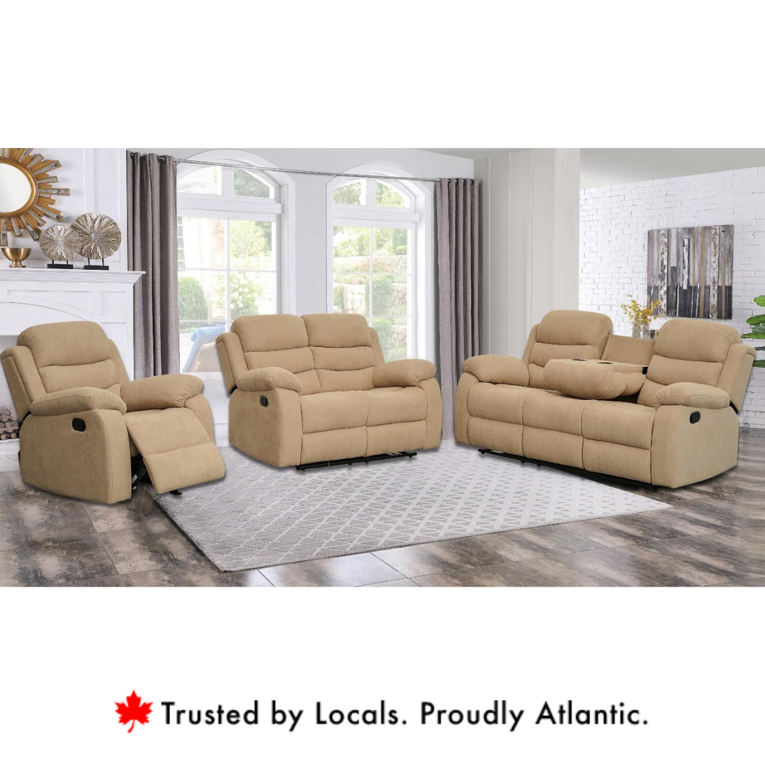 Morocco Beige Fabric Sofa Set