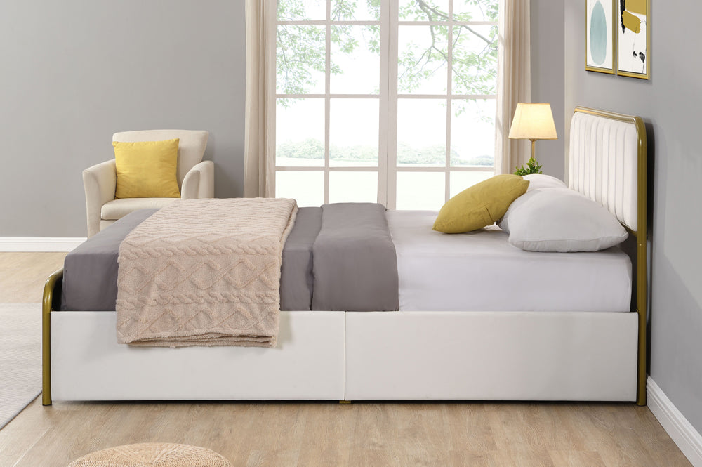 Gottingen Storage Bed - Black Velvet or White Velvet