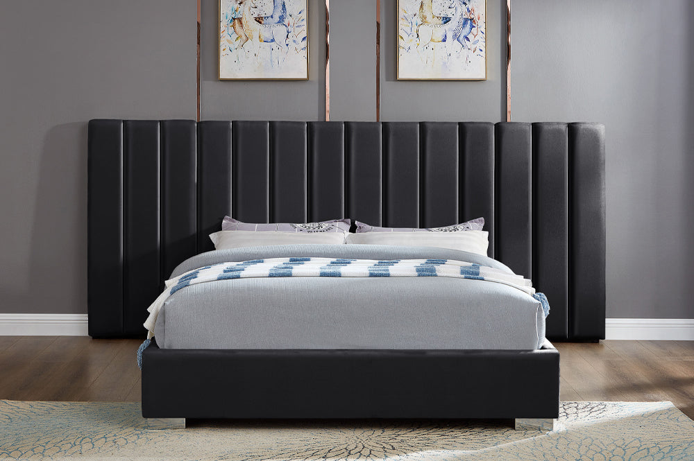 Robie Bed - Black Velvet, Grey Velvet or White Velvet