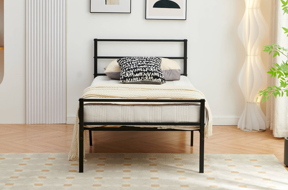 Brielle Black Metal Platform Bed