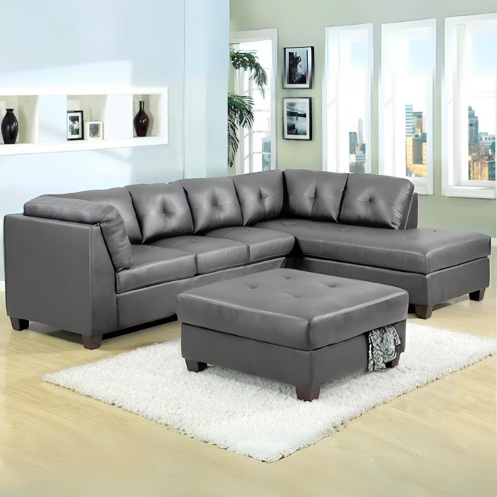 Dora Air Leather Sectional