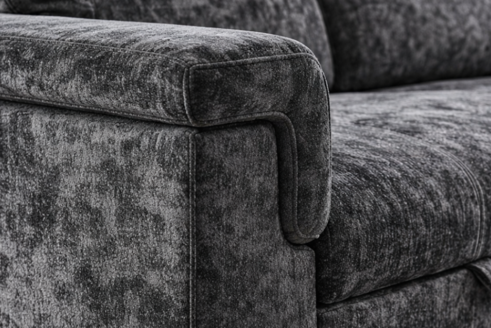 Alaric Sectional Sofa Midnight Grey - Angle View