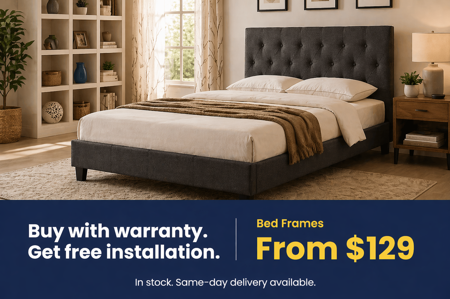 Bed frames in Halifax from $129 - 100+ in stock at Furniture Spot & Mattress Outlet