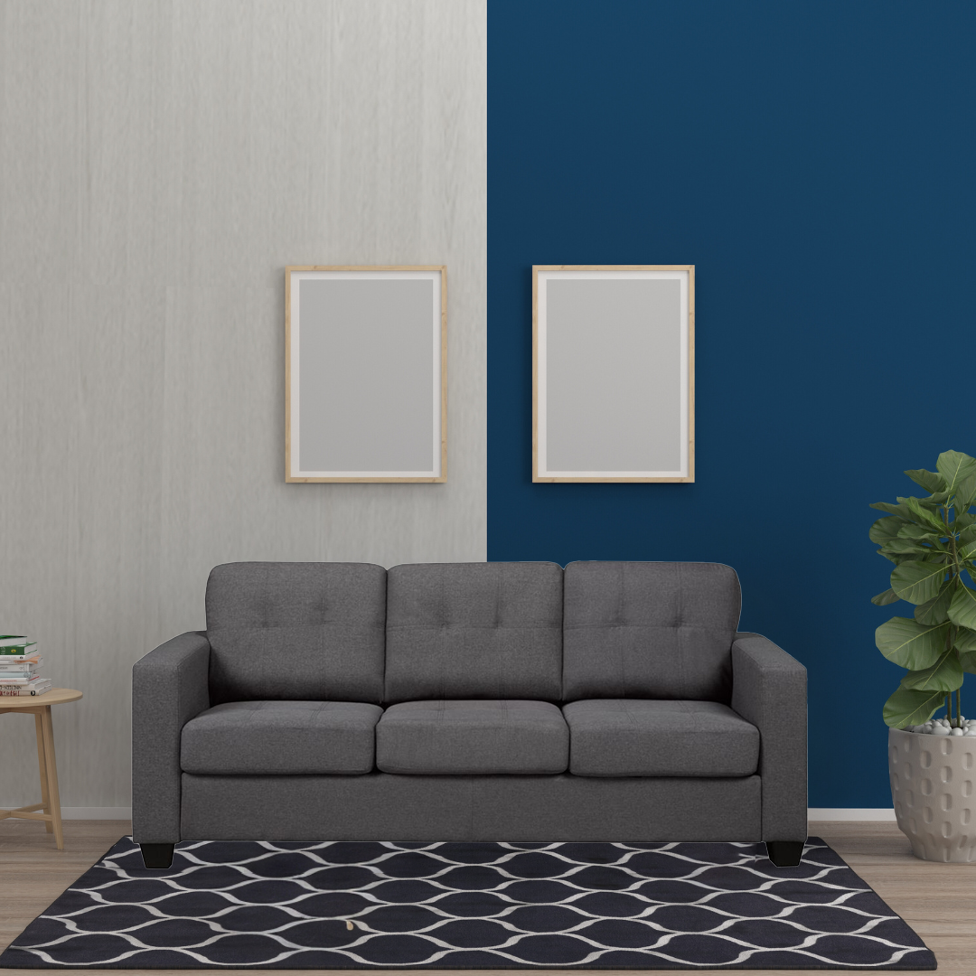 Branson Sofa Charcoal - Front View