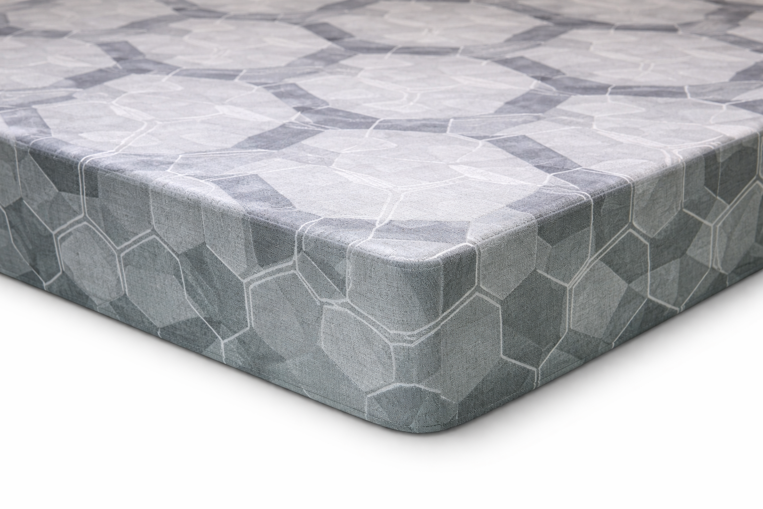 Economy Line 5.5 inch mattress corner detail – stitching and side fabric