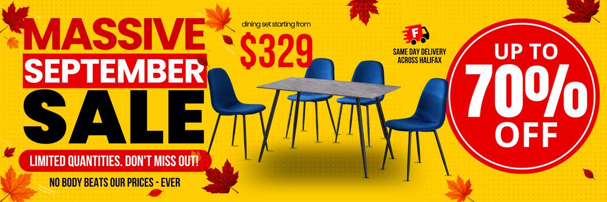 Massive September furniture sale Halifax up to 70% off dining sets - Furniture Spot and Mattress Outlet