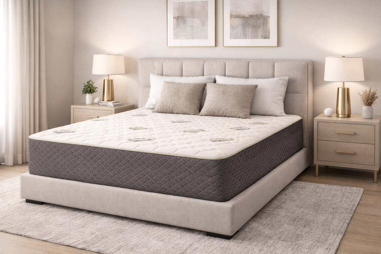 Milano mattress in modern luxury bedroom setting