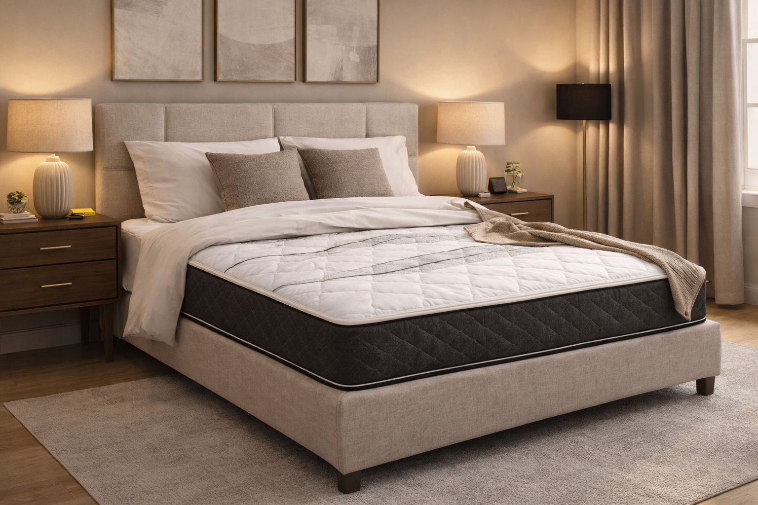 Noah mattress in modern luxury bedroom