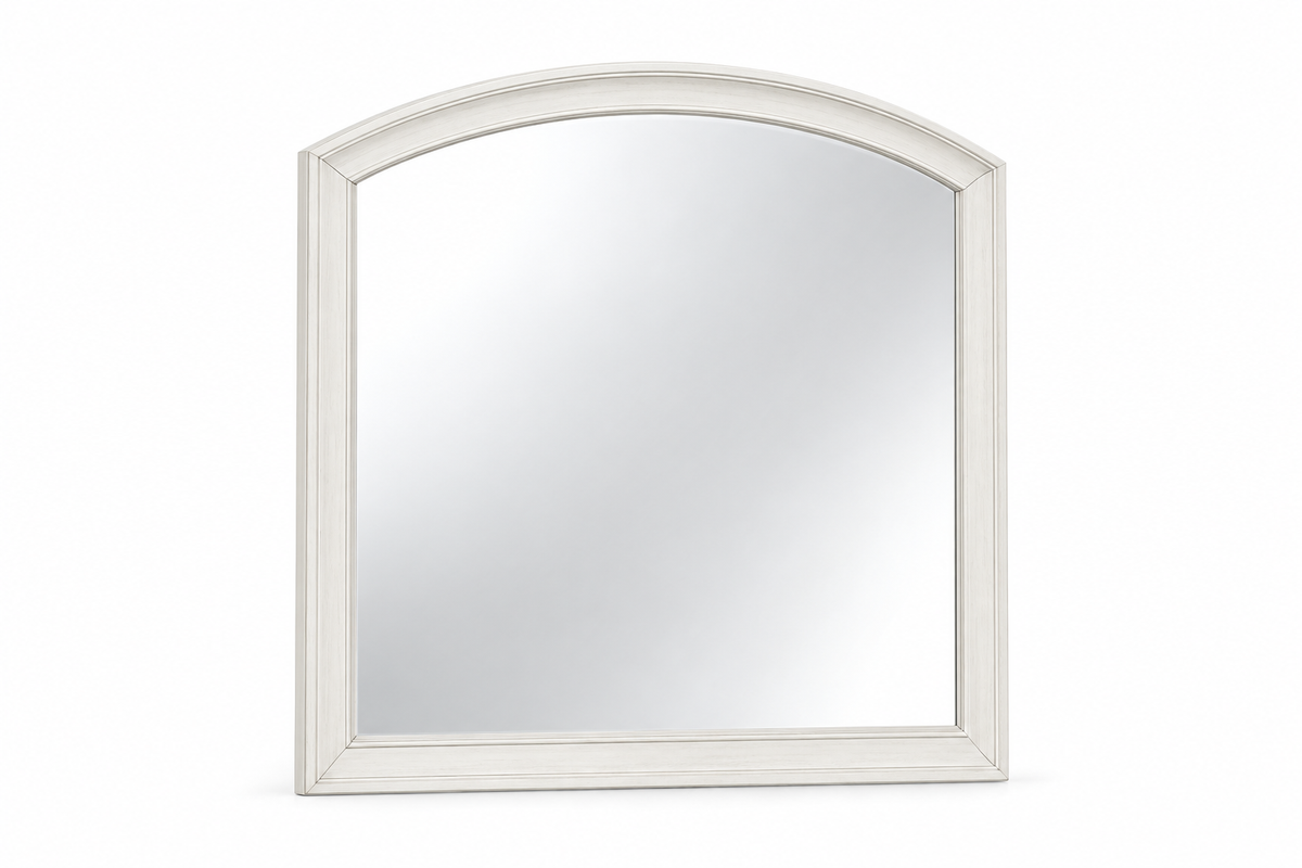 Romeo antique white mirror, product view