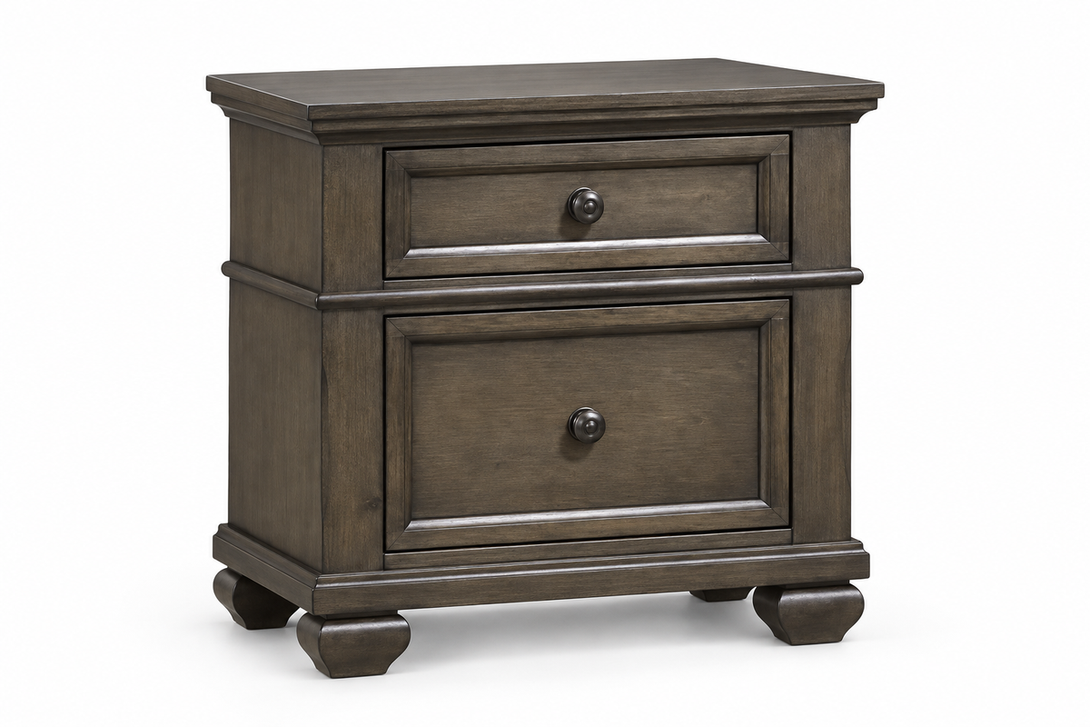 Romeo grey nightstand, product view