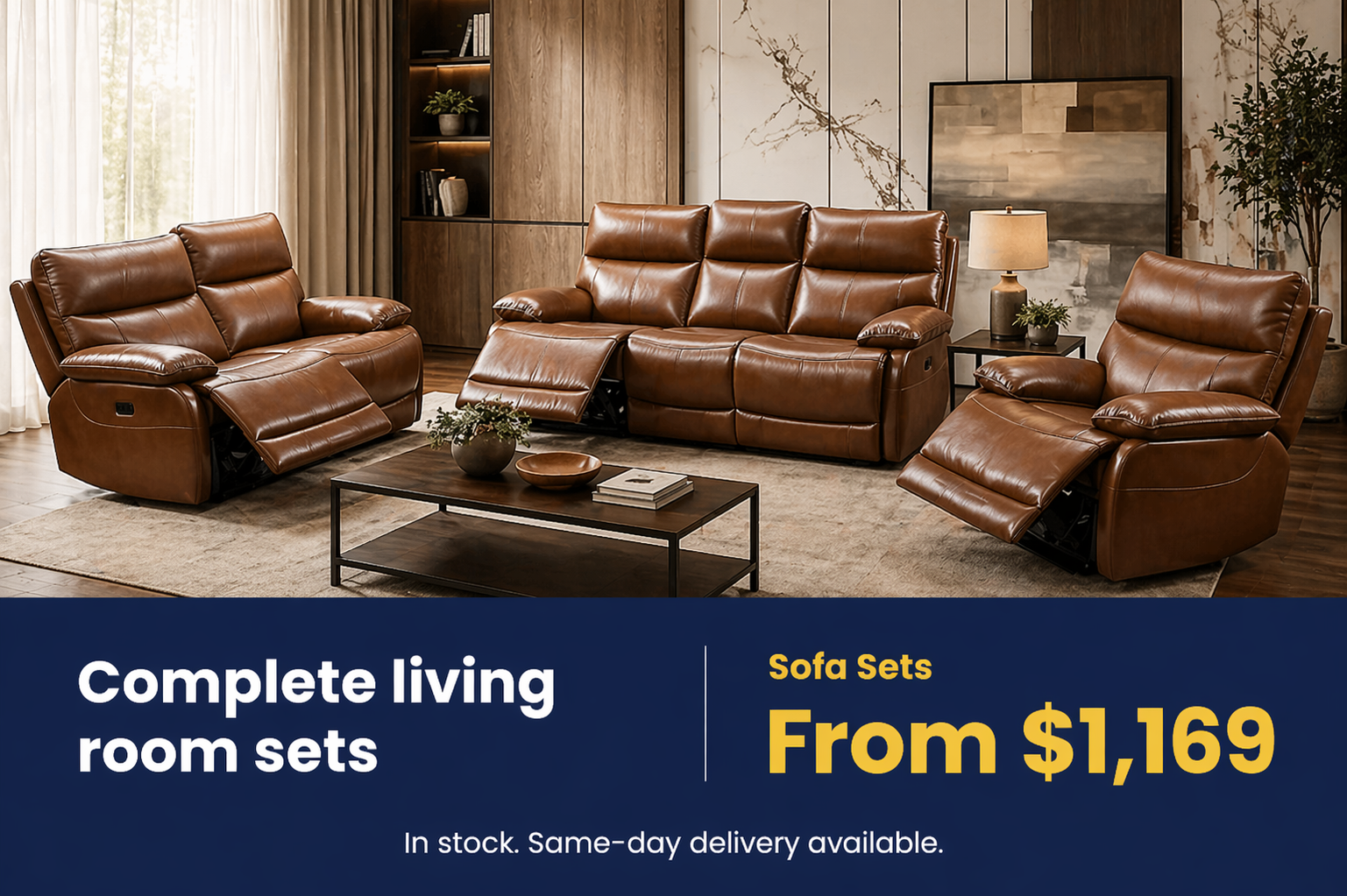 Sofa sets in Halifax from $1,169 - in stock same-day delivery at Furniture Spot & Mattress Outlet