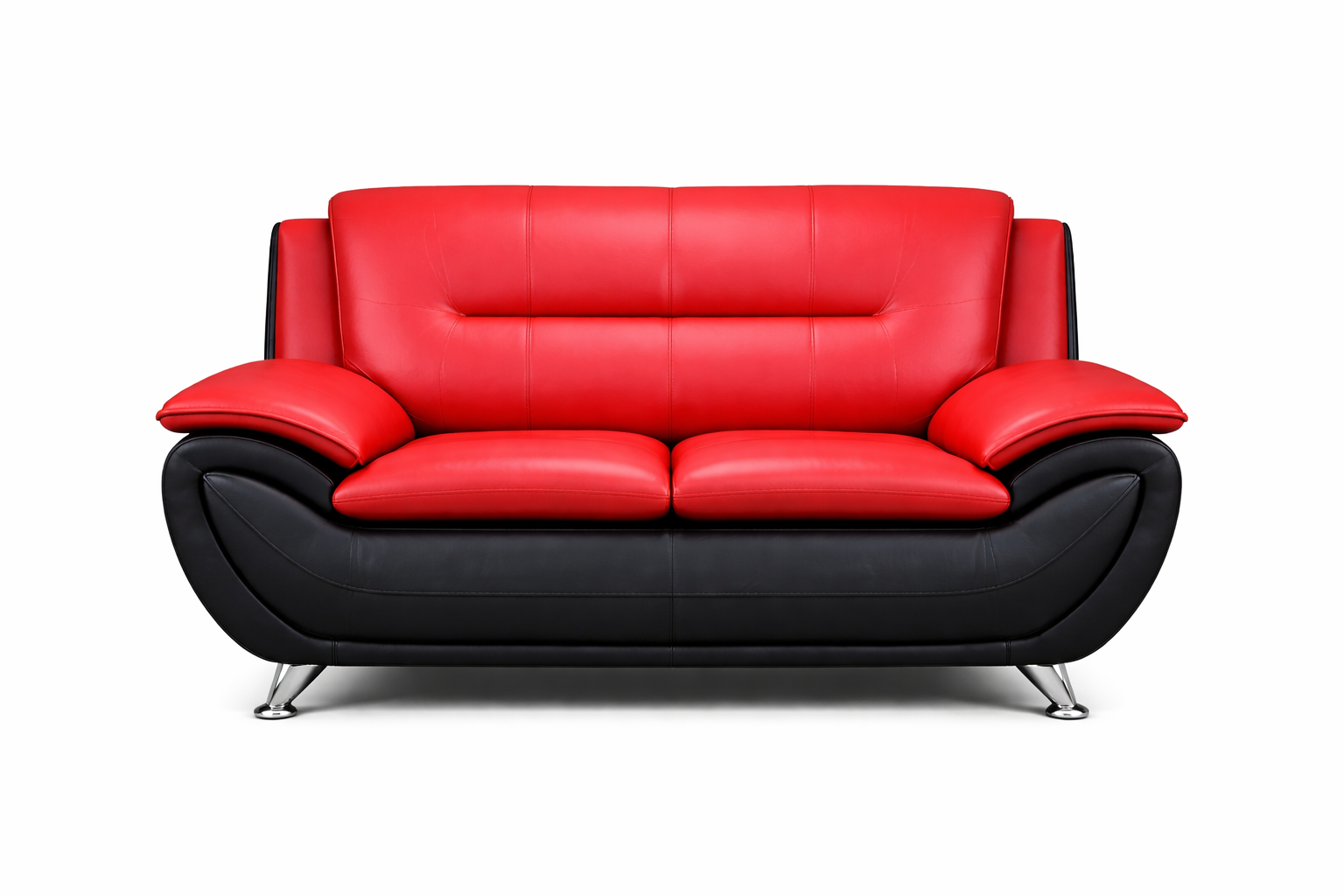 Speedy Loveseat Only Red/Black - Front View