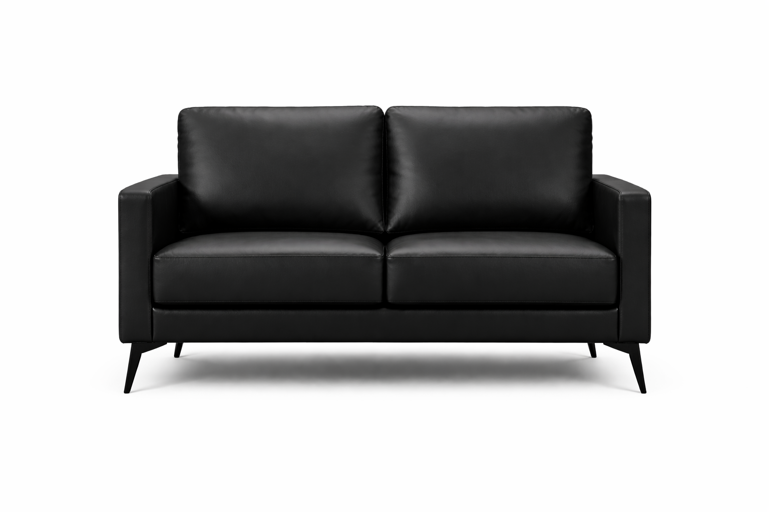 Tribeca Loveseat Only Black - Front View