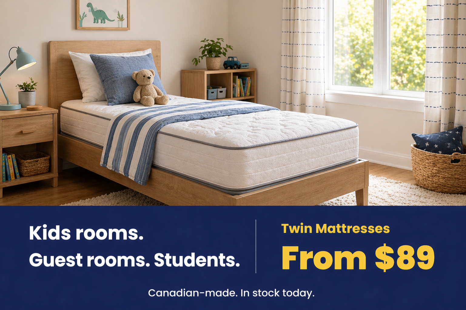 Twin mattresses in Halifax from $89 - Canadian-made in stock at Furniture Spot & Mattress Outlet