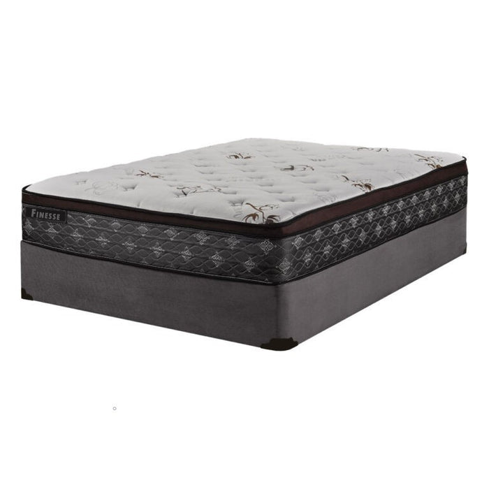 Finesse 10.5" Luxury Pillow Top Mattress Set – Zoned Pocket Coil Comfort with Elegant Plush Feel