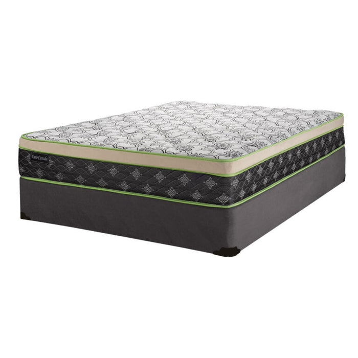 Euro Canada 10" Luxury Pillow Top Mattress Set – Extra Firm Support with Rebound Foam Comfort