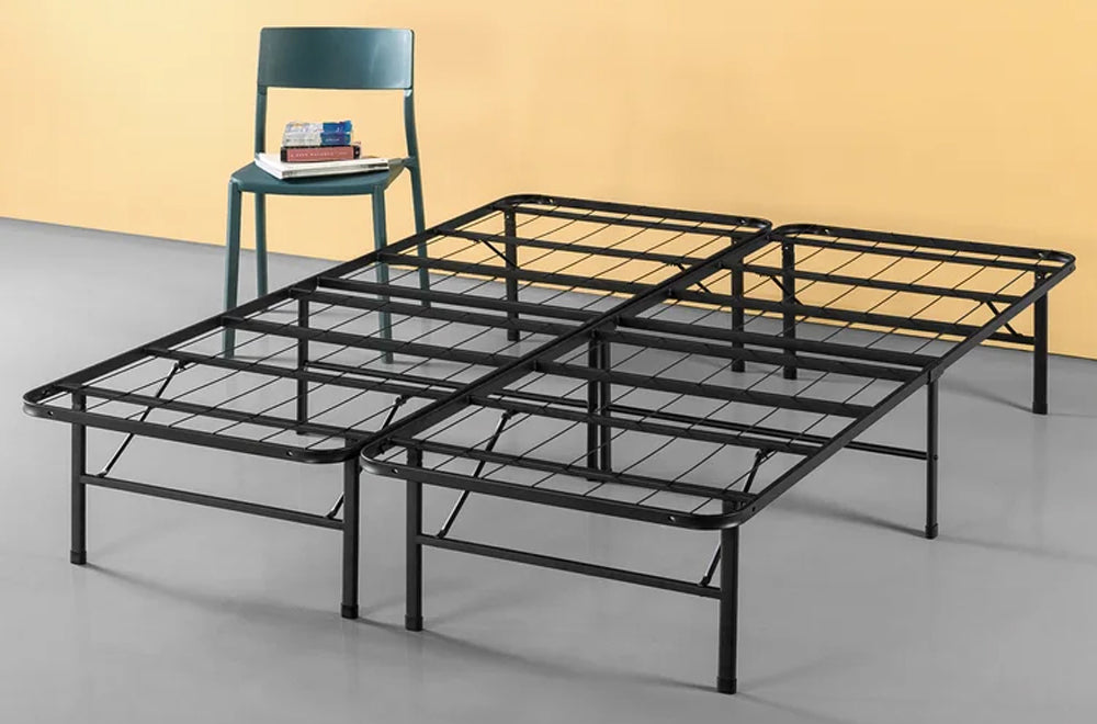 T2450 - Platform Bed, Black Metal