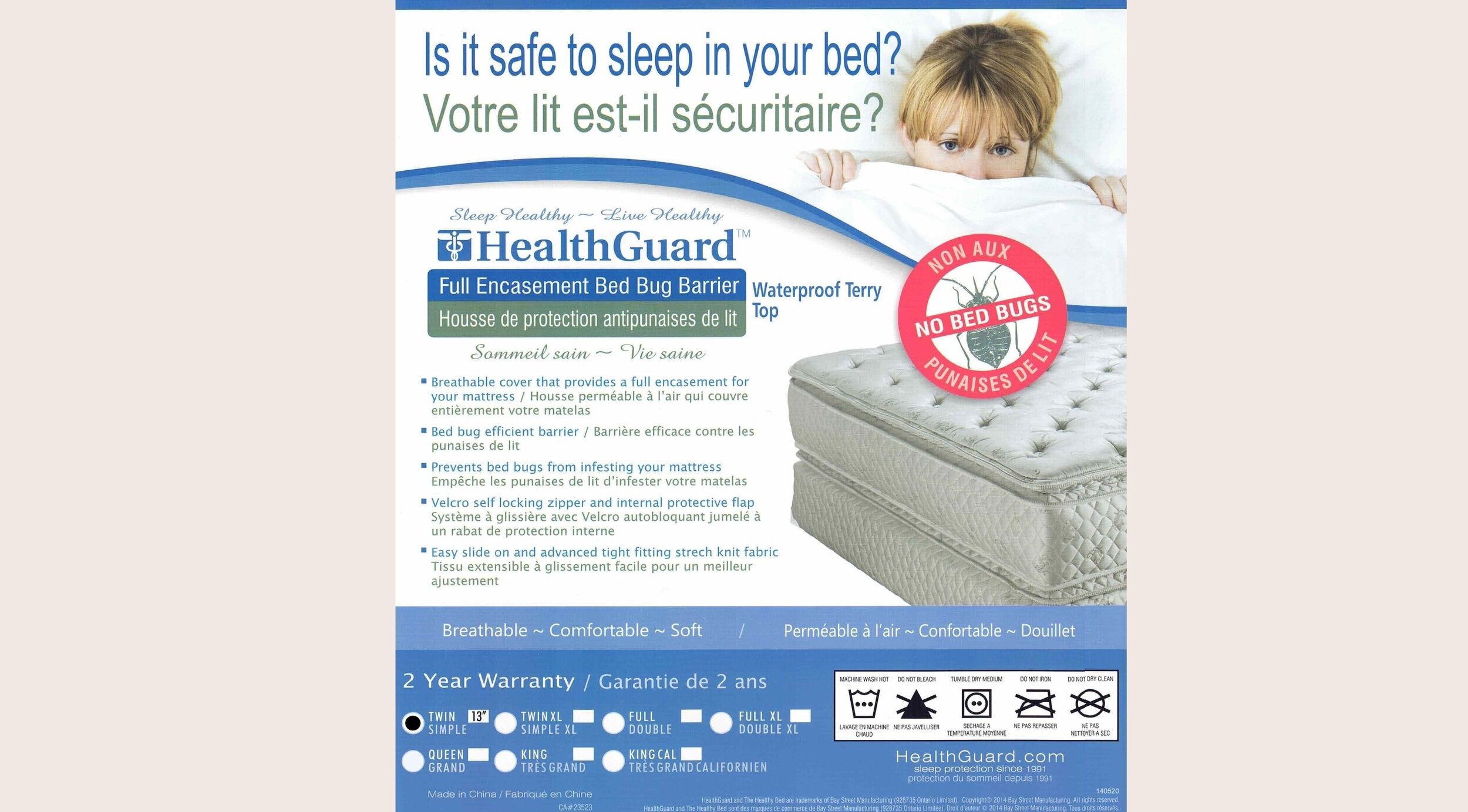 Full Encasement Bed Bug Barrier