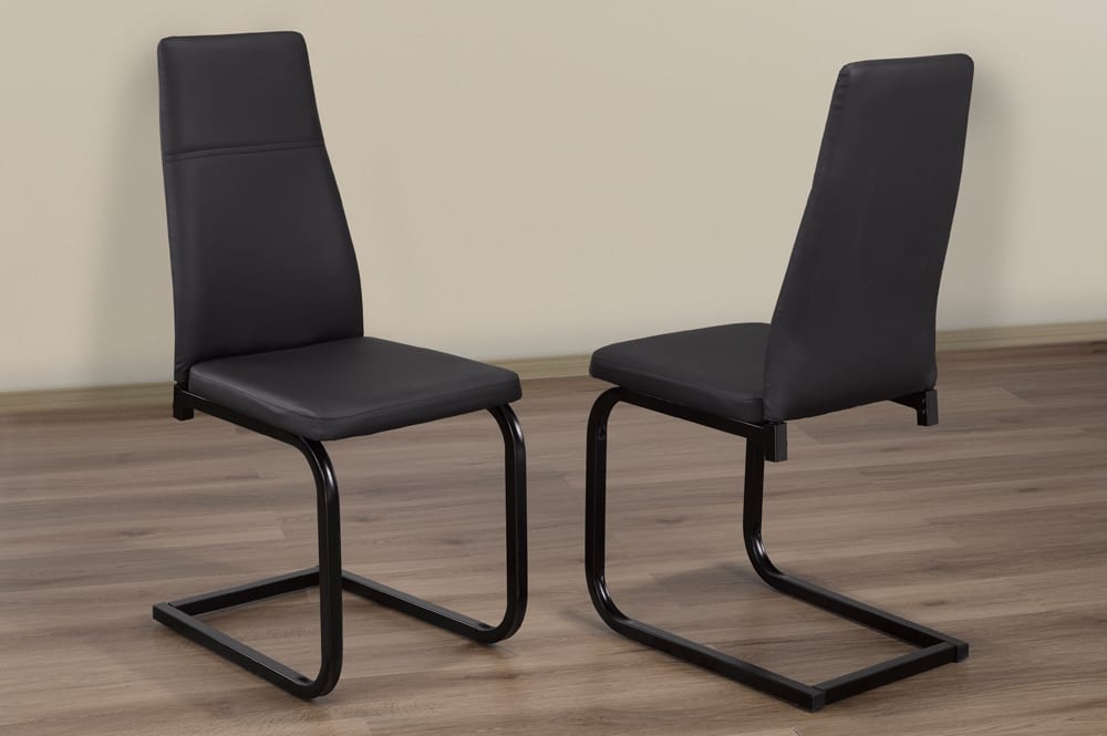 T210 - Two Dining Chairs, Black or Grey or White