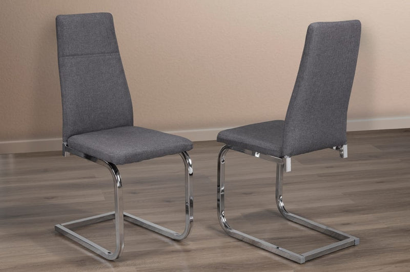 T210 - Two Dining Chairs, Black or Grey or White