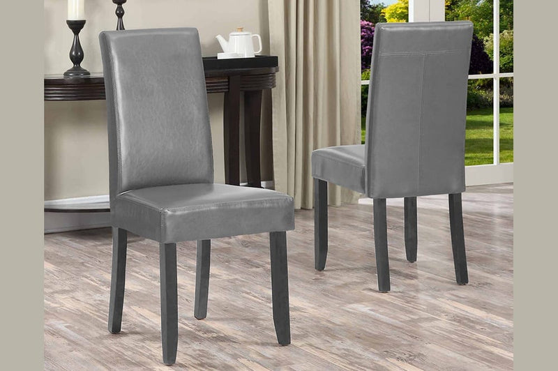 T248 - Two Dining Chairs, Grey or Espresso Bonded Leather