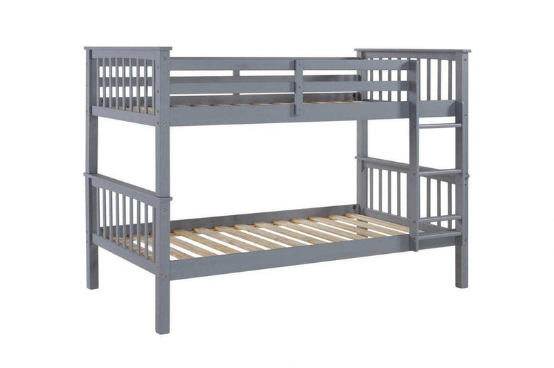 T2500 - Bunk Bed with Ladder & Guard Rail for Kids, Spittable into two beds, Twin/Twin