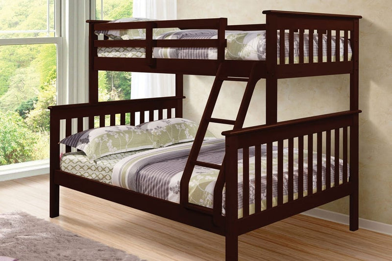 T2501 - Bunk Bed with Ladder & Guard Rail for Kids, Twin/Double