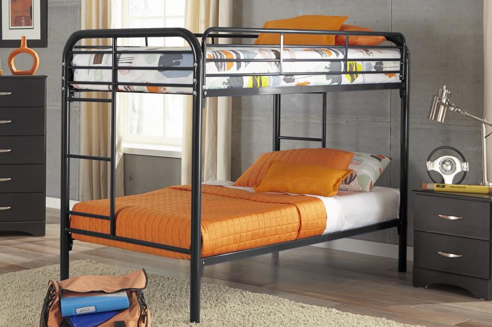 T2810 - Bunk Bed with Ladder & Guard Rail for Kids, Twin/Twin