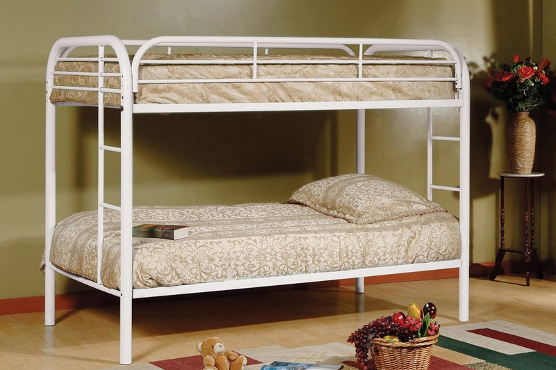 T2810 - Bunk Bed with Ladder & Guard Rail for Kids, Twin/Twin