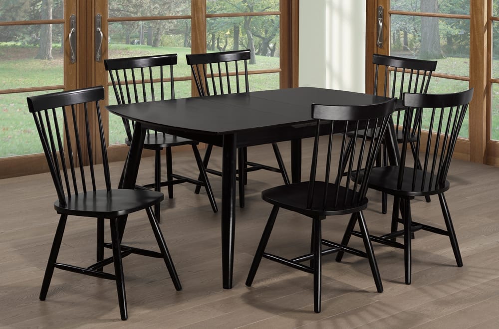 T3055 - Two Dining Chairs, Black or White or Grey Solid Wood