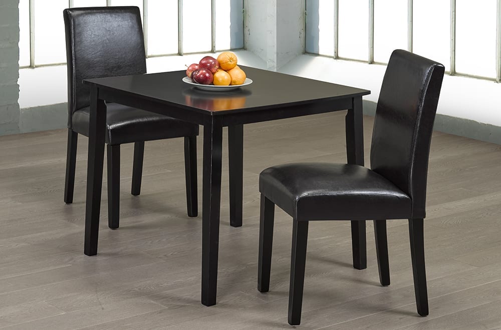 T3105/248E - 3pc Dining Set with Table & 2 Espresso Chairs, 32"W, Cappuccino