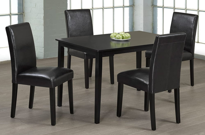 T3106/248E - 5pc Dining Set with Table & 4 Espresso Chairs, 48"W, Cappuccino Finish