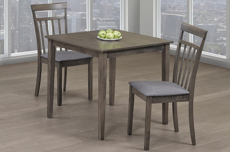 T3115 - 3pc Dining Set with Table & 2 Grey Chairs, 32"W, Grey