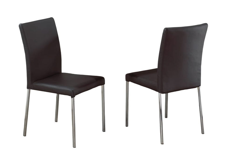 T3401 - Two Dining Chairs, Black Leatherette