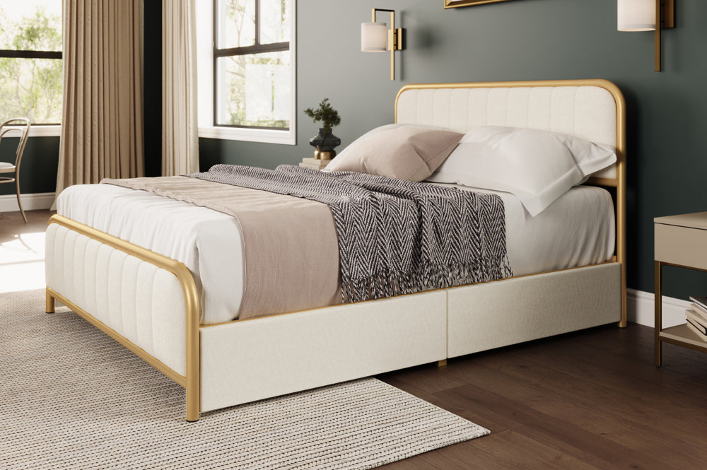 Gottingen Storage Bed - Black Velvet or White Velvet
