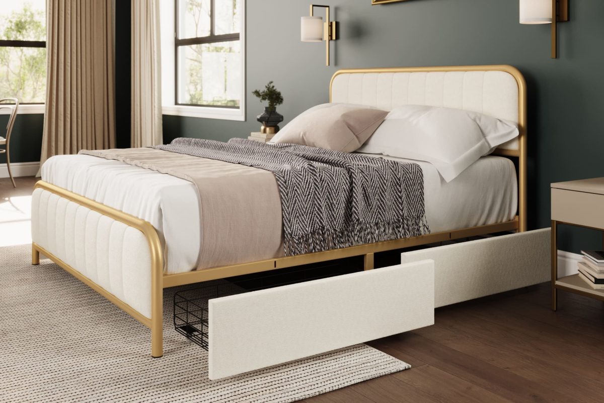 Gottingen Storage Bed - Black Velvet or White Velvet
