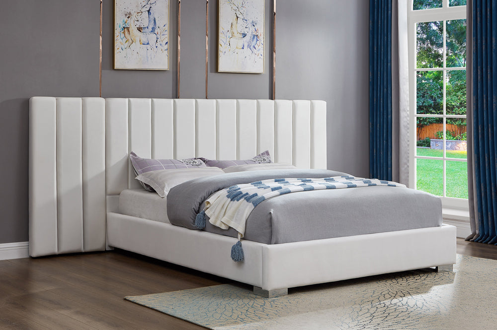 Robie Bed - Black Velvet, Grey Velvet or White Velvet