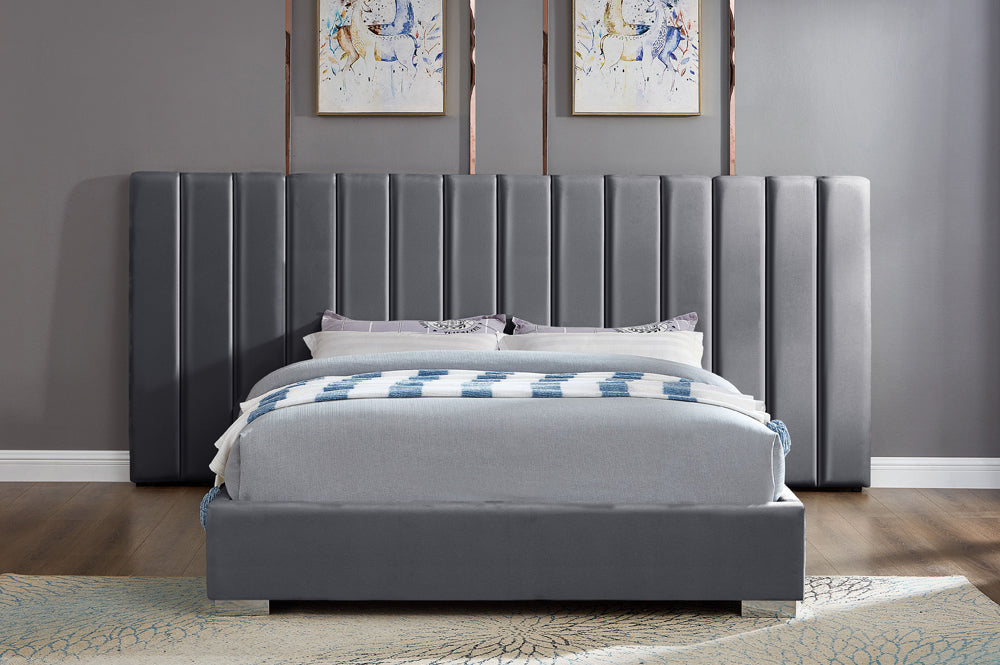 Robie Bed - Black Velvet, Grey Velvet or White Velvet