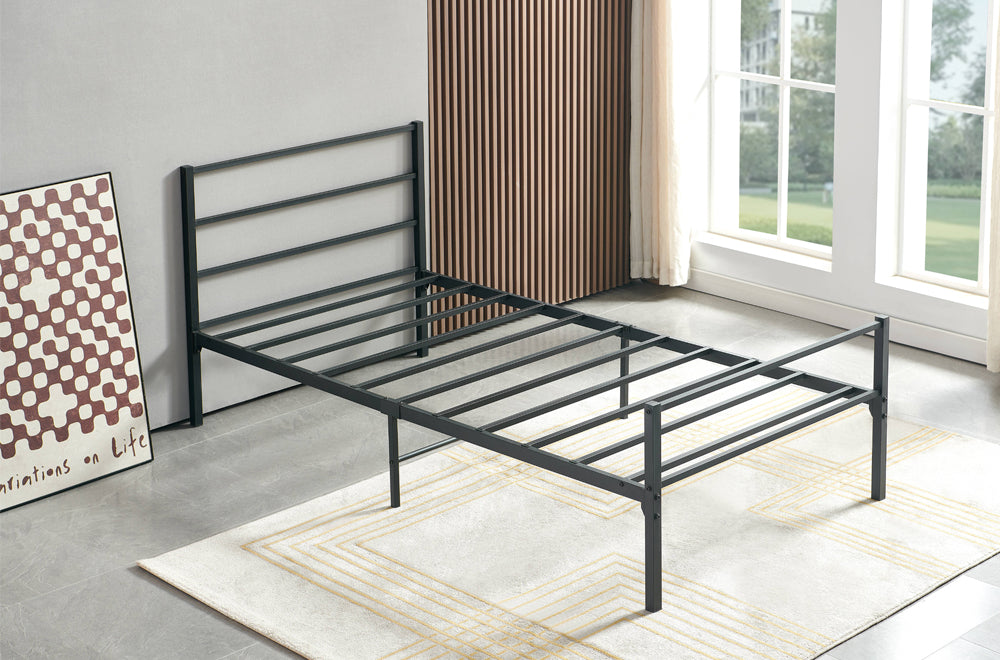 Brielle Black Metal Platform Bed