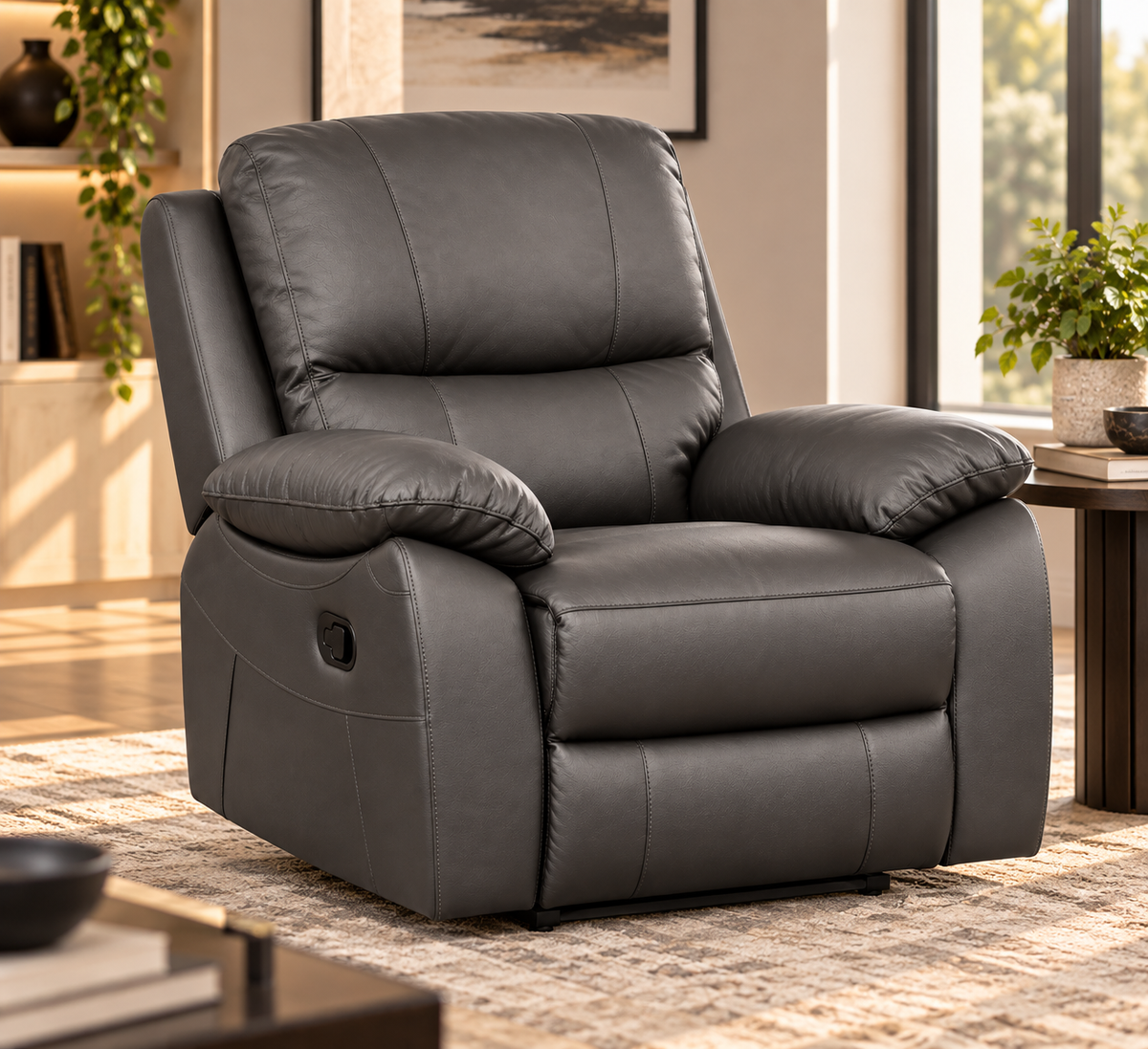 Trinity Reclining Chair Charcoal
