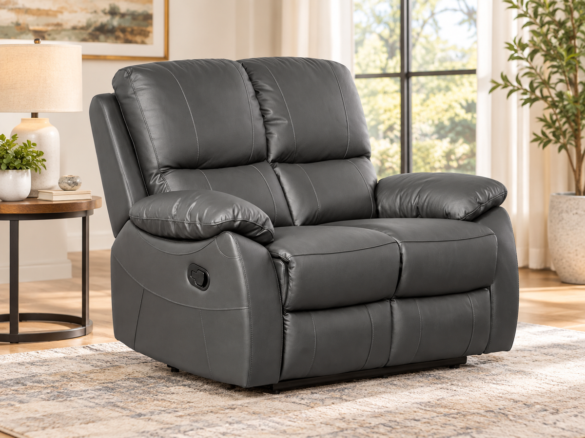 Trinity Reclining Love Seat Charcoal
